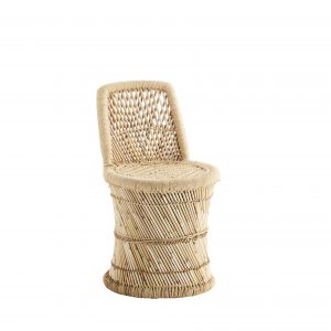 chaise bambou et jute tressée